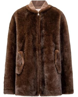 VALENTINI 1972 Textured Jacket - Brown