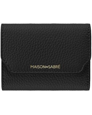 Maison De Sabre Leather Trifold Wallet - Black
