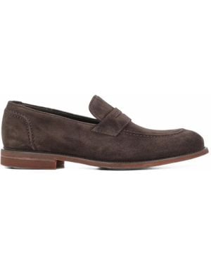 SALLE DE MODE Suede Loafers - Brown