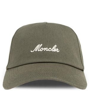Moncler Logo-Embroidered Baseball Cap - Green