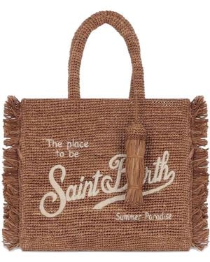 MC2 Saint Barth Colette Fringed Tassel Tote Bag - Brown
