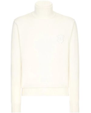 Dolce & Gabbana Roll-Neck Cashmere Jumper - White