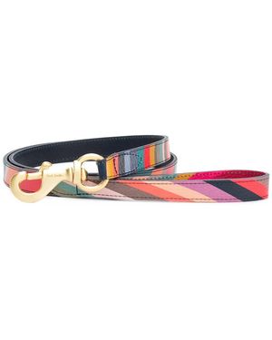 Paul Smith Striped Dog Lead - Blue