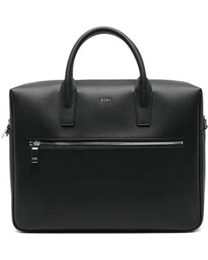 BOSS Porte-Documents Zippé À Logo - Black