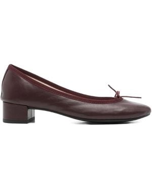 Repetto 30Mm Camille Bow-Detail Block-Heel Pumps - Brown