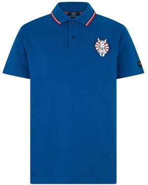 Paul & Shark Logo-Print Short-Sleeve Polo Shirt - Blue