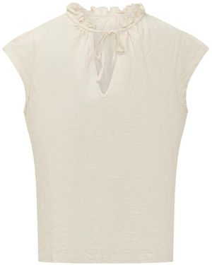 Ba&sh Very Ruffled Blouse - White