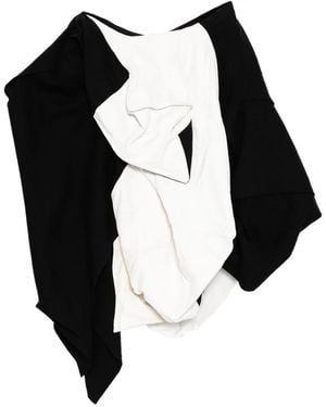 Yohji Yamamoto Box-Detail Panelled Skirt - Black