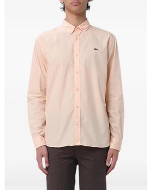 Lacoste Logo-Patch Poplin Shirt - Natural