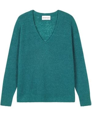 Eric Bompard Pullover mit V-Ausschnitt - Grün