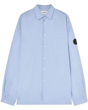 Ambush Logo-Patch Button-Up Shirt - Blue