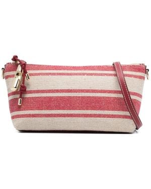 Furla ストライプ パドロック ショルダーバッグ - ピンク