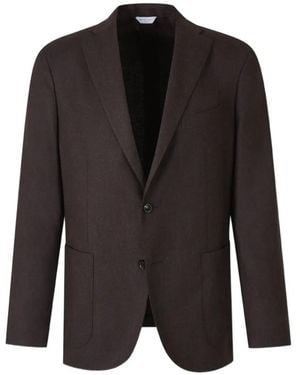 Boglioli Notch-Lapel Wool Blazer - Black