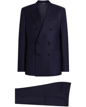 Dolce & Gabbana Traje con doble botonadura - Azul
