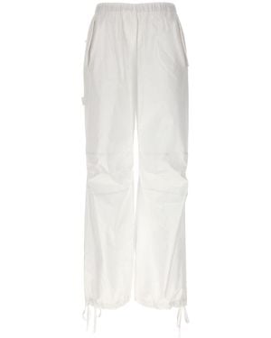 Nude Straight-Leg Cargo Trousers - White