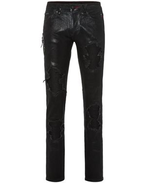 Philipp Plein Denim Rock Star Trousers Camouflage - Black