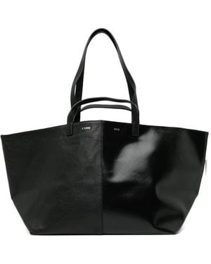 CAHU Logo-Printed Tote Bag - Black