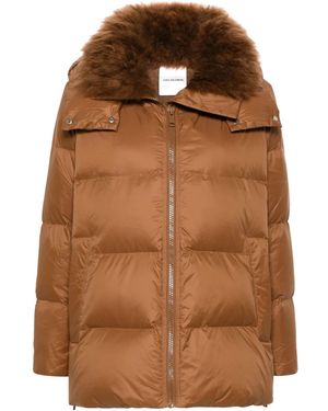 Yves Salomon Water-Repellent Puffer Jacket - Brown