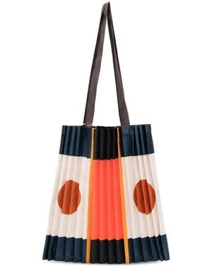 MULTITUDES BAGS Pozzallo Pleated Tote Bag - White