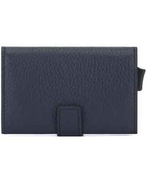 Piquadro Leather Flap Cardholder - Blue