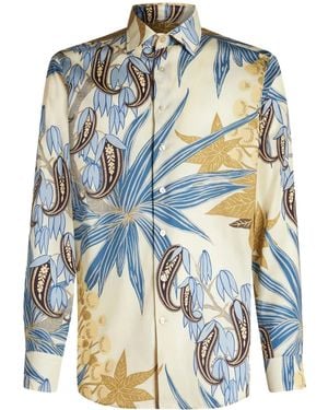 Etro ペイズリー シャツ - ブルー