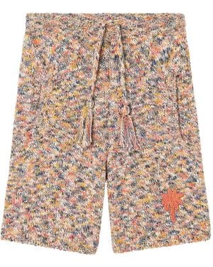Alanui Dust Of Light Tassels Palm-Tree Shorts - Natural