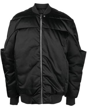 Rick Owens Gridered Goose-Down Bomber Jacket - Black