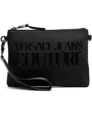 Versace Jeans Couture ジップ クラッチバッグ - ブラック