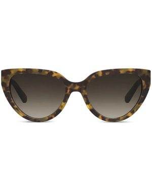 Love Moschino Tortoiseshell-Effect Cat-Eye Sunglasses - Grey