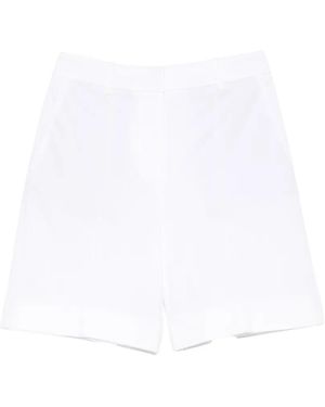 Eleventy Belt-Loops Shorts - White