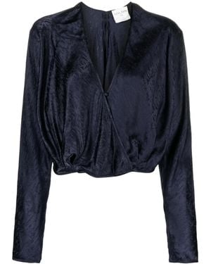 forte_forte Fluid Jacquard Kimono Shirt Clothing - Blue