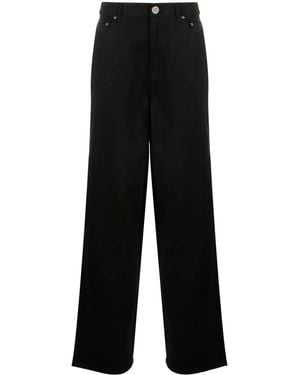 ROTATE BIRGER CHRISTENSEN Logo-Embellished Straight-Leg Jeans - Black