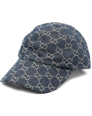 Gucci Gg Cotton Denim Baseball Hat - Blue