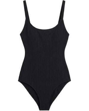 Reformation Amy Ribbed Bodysuit - Black
