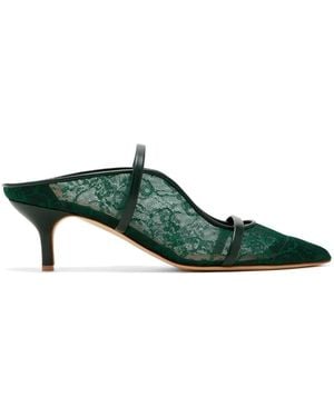 Malone Souliers X Nojoud Alrumaihi Maureen Leather-Strap Mules - Green