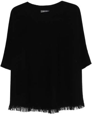 Philo-Sofie Cashmere Fringed-Hem Sweater - Black