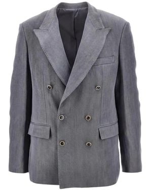 MARSĒM Double-Breasted Jacket - Grey