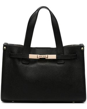 Marc Ellis Sac Cabas Grainé À Plaque Logo - Black