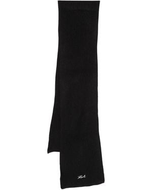 KARL LAGERFELD Logo Scarf - Black