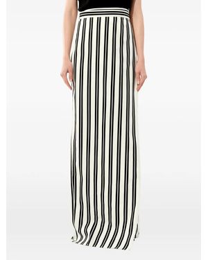 Balenciaga Chilie Striped Maxi Skirt - White