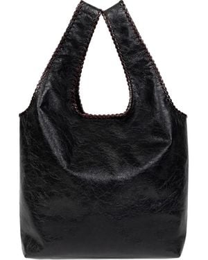 Dries Van Noten Braided-Edge Leather Tote Bag - Black