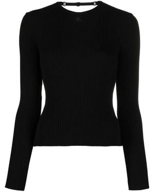 Courreges オープンバック トップ - ブラック