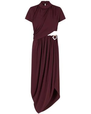 Violante Nessi Pagani Buckle-Detail Dress - Purple