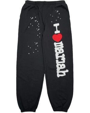 Sp5der Logo-Print Track Trousers - Blue