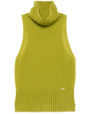Tom Ford Canotta Con Placca Logo - Verde