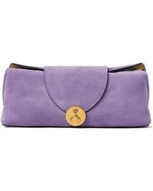 Versace Medusa '95 Suede Clutch Bag - Purple