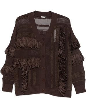 JOSEPH Musa Fringe-Trimmed Cardigan - Brown