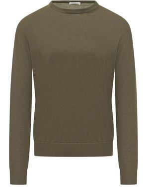 Malo Pullover mit Rundhalsausschnitt - Grün