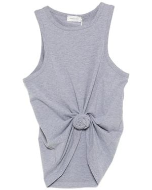 Magda Butrym Rosette-Detail Tank Top - Grey