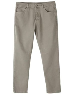 Brunello Cucinelli Garment-Dyed Five-Pocket Jeans - Grey